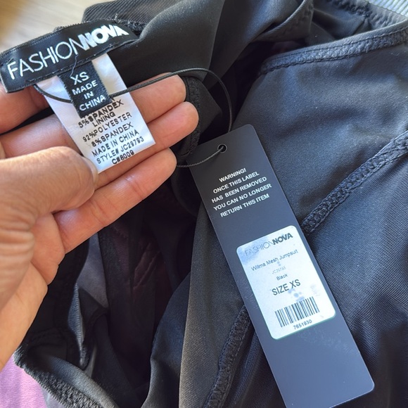 Fashion Nova Mesh Jumpsuit - Picture 6 of 7